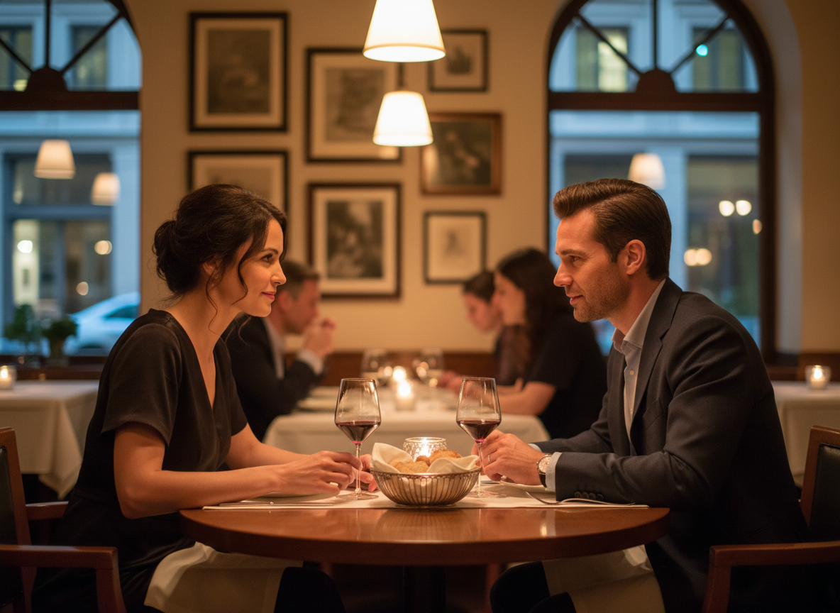 Couple having dinner
